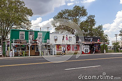 Tourist Shops in Seligman on Route 66 Editorial Stock Photo