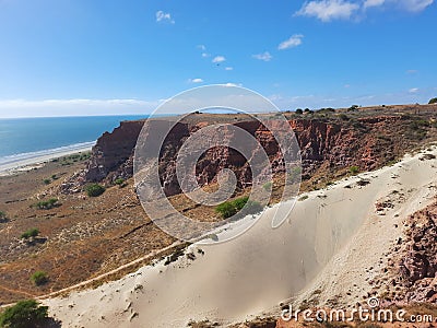 tourist spot in Ponta do Mel we camped near the beach in Rio Grande do Norte Stock Photo