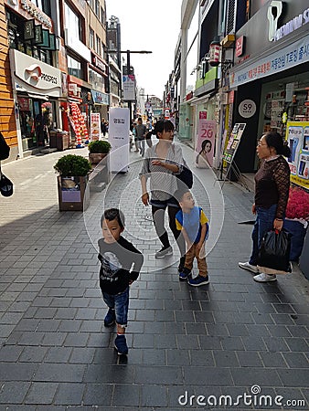 A scene on the street of South Korea Editorial Stock Photo