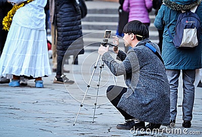 Tourist take photography Editorial Stock Photo