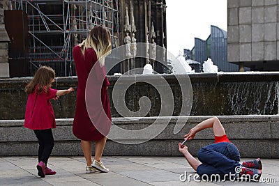 Tourist taking photo Editorial Stock Photo