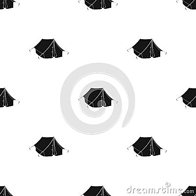 Tourist tent.African safari single icon in black style vector symbol stock illustration web. Vector Illustration