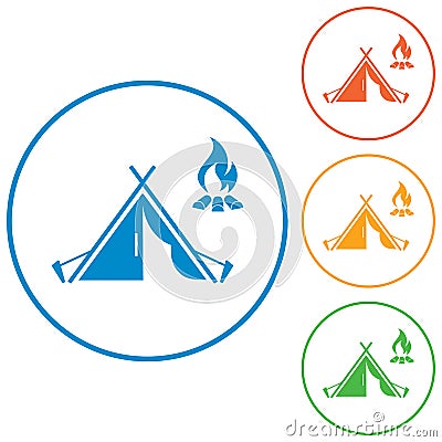 Tourist tent icon Vector Illustration