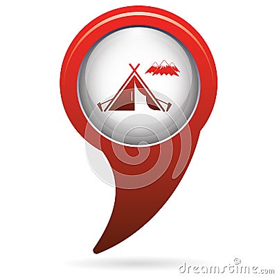 Tourist tent icon Vector Illustration