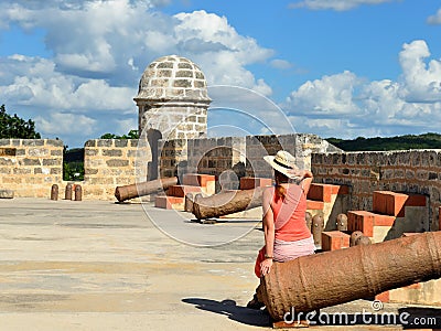 Jagua fort by the Cienfuegos city on Cuba Stock Photo