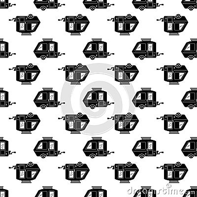 Tourist trailer pattern seamless vector Vector Illustration