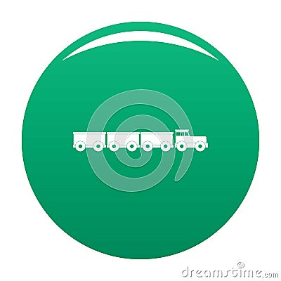 Tourist train icon vector green Vector Illustration