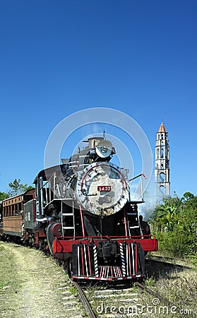 Tourist train, Valle de Los Ingenios Stock Photo
