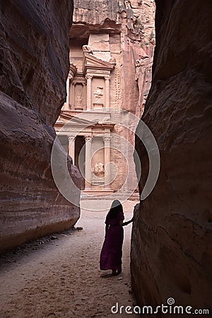 Petra tomb in Jordania Stock Photo