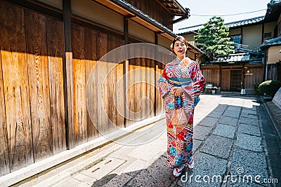 Tourist visiting the old city in Japan Stock Photo