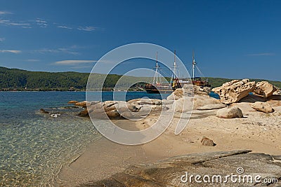 Touristic pirate ship Stock Photo