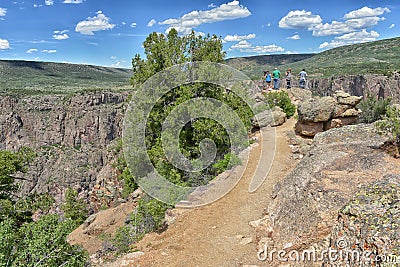 Tourists at Black Canyon of the Gunnison Editorial Stock Photo