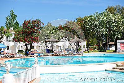 The tourists enjoiying their vacation in luxury hotel Editorial Stock Photo