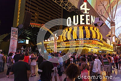 Tourists enjoy free concerts in Las Vegas, June 21, 2013. Editorial Stock Photo