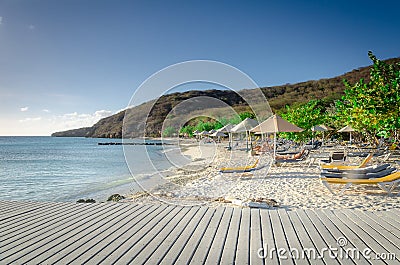 Tourists enjoying the Porto Mari white sand Beach Editorial Stock Photo