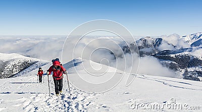 Tourists entering the summit. Editorial Stock Photo