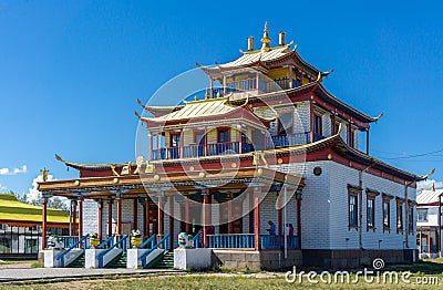Buddhist temple at Ivolginsky Datsan, Ulan Ude, Buriatia, Russia Editorial Stock Photo
