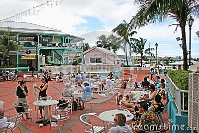 Tourists at freeport Editorial Stock Photo