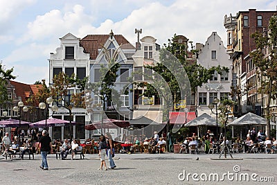 Tourists in Gent Editorial Stock Photo