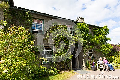 Tourists at Hill Top House Near Sawrey Lake District former village home to Beatrix Potter Editorial Stock Photo