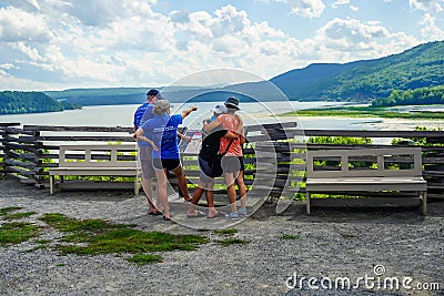 Tourists at the historic Fort Ticonderoga in Upstate New York Editorial Stock Photo