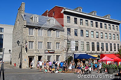 Tourists on Jacques Cartier place Editorial Stock Photo