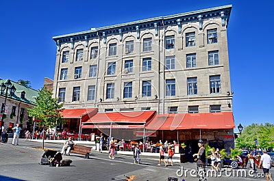 Tourists on Jacques Cartier place Editorial Stock Photo