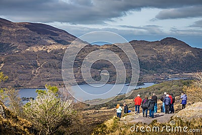 Tourists in the Killarney National Park Editorial Stock Photo