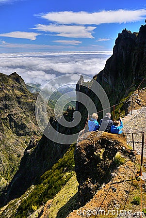 Madeira Mountains Hiking Editorial Stock Photo