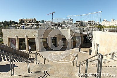 Tourists and locals at Jerusalem's Mamilla shopping street Editorial Stock Photo