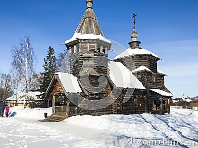 Tourists near Church of the Resurrection in Suzdal Editorial Stock Photo