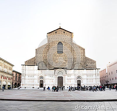 Basilica di San Petronio, Bologna, Italy Editorial Stock Photo