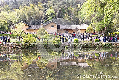 7 4 2023 Tourists queue up in front of the entrance to Mao Zedong Editorial Stock Photo