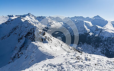 Tourists on the ridge. Editorial Stock Photo