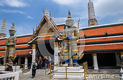 Tourists from various countries visit the Grand Palace Editorial Stock Photo