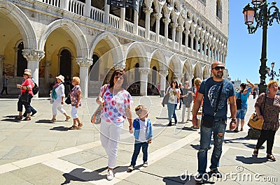 Tourists in Venice,Italy Editorial Stock Photo