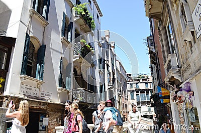 Tourists in Venice,Italy Editorial Stock Photo