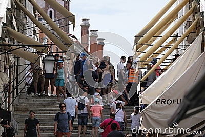 Tourists in Venice, Italy Editorial Stock Photo