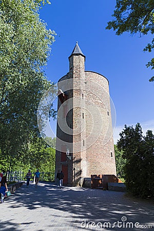 Tourists visiting the Powder Tower Editorial Stock Photo