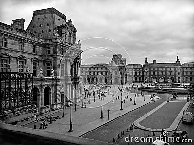 View Louvre Museum Grounds Plaza Editorial Stock Photo
