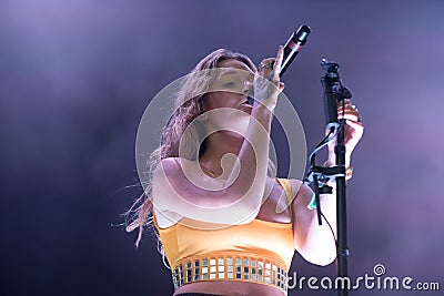 Tove Lo in concert at Austin City Limits Editorial Stock Photo