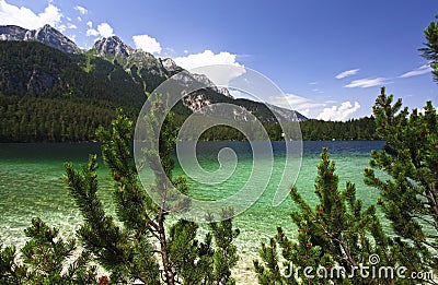 Tovel lake landscape Stock Photo
