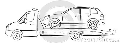 Tow Truck Sketch. Stock Vector - Image: 73042942