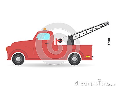 Tow truck van car vector vehicle icon illustration pick-up auto Vector Illustration