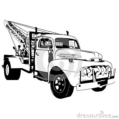 Tow truck vector eps illustration by crafteroks Vector Illustration