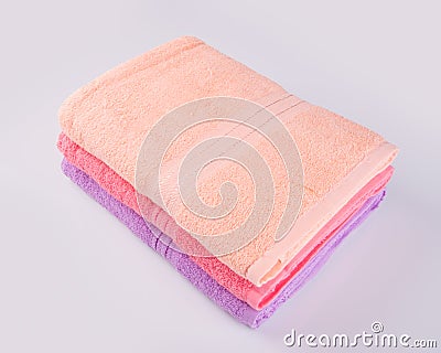 towel or bath towel on a background. Stock Photo