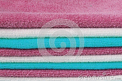 Towels background view Stock Photo
