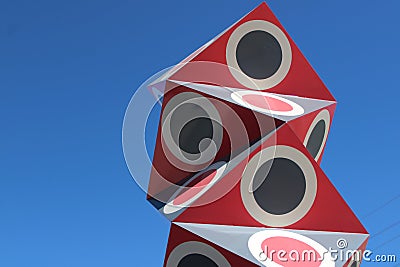 A Tower of Abstract color and animational look across the street Editorial Stock Photo