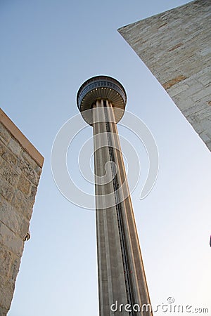 Tower of the americas in sunset Stock Photo