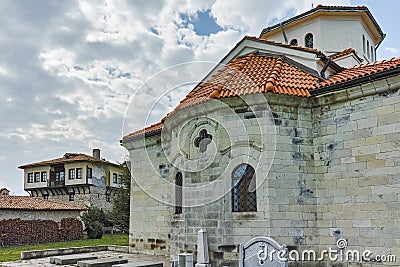 Tower of Angel Voivode and church in Arapovo Monastery of Saint Nedelya, Bulgaria Stock Photo